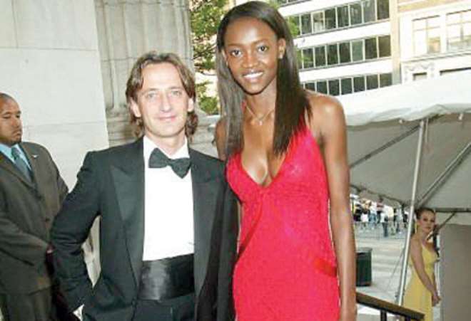 •Black & White couple: Oluchi, popular model, with her white husband. More Nigerian girls want to marry white men.