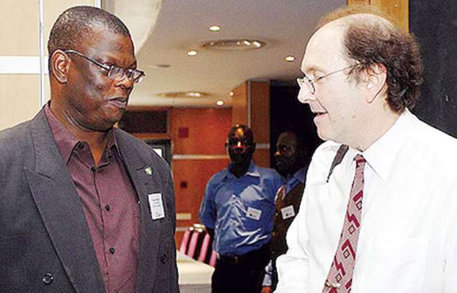 NFC MD, Mr. Afolabi Adesanya, interacting with a foreign participant at the 4th edition of Zuma film festival
