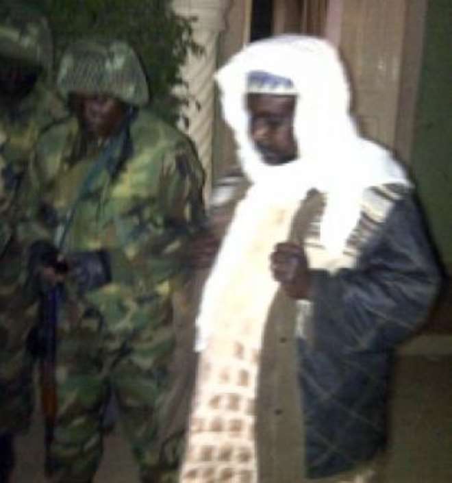 The suspect Nuhu Mohammed popularly known as Babawo when soldiers captured him