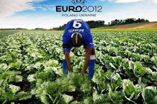 Outrage: An Italian regional councillor has sparked a race row after he posted on his Facebook page a picture of footballer Mario Balotelli working in fields as an immigrant worker