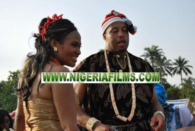 Mike and Nkechi at their traditional marriage ceremony