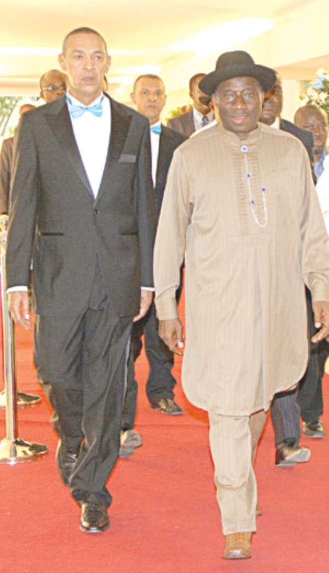 Ben Bruce and President Goodluck Jonathan