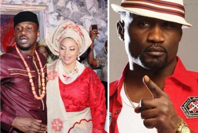 Peter Okoye and his baby mama Lola Omotayo wedded on November 11, 2013. Elder brother Jude Okoye was suspiciously missing from the event