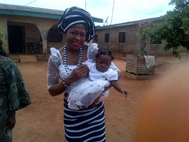 Susan Peters with the adopted baby