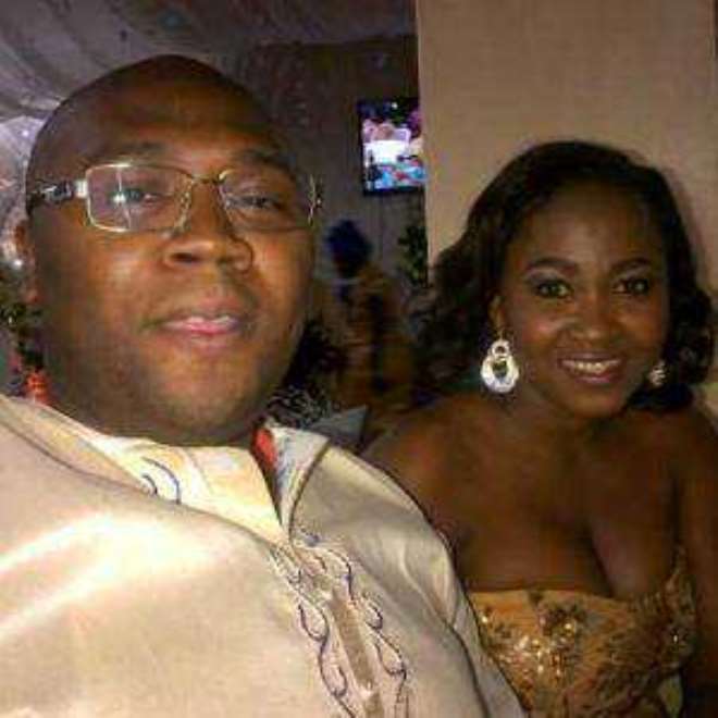 Remmy Mary with fiance, Jason Njoku