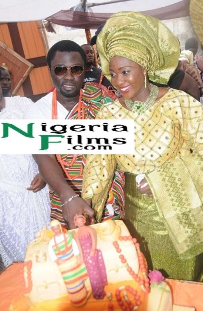 The happy couple on their wedding day – Mercy Johnson’s and Prince Okojie