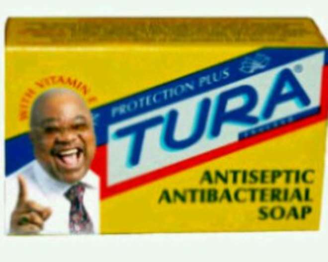Here is the Governor on the pack of a fake Tura soap 
