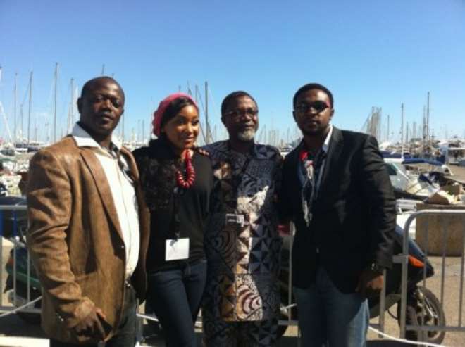 (L-R) Enyinna Nwigwe, Mahmood Ali Balogun, Mbong Amata