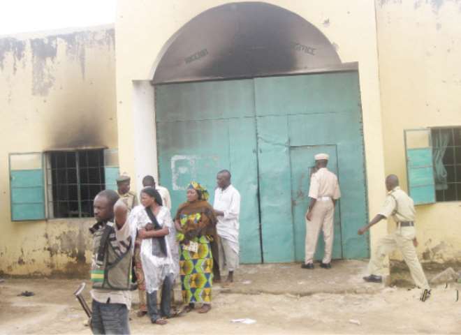 Bauchi State main prison touched by the Boko-Haram crisis on Tuesday night. Photo: NEXT