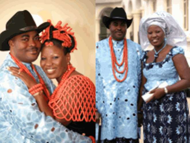 Emeka Ossai with wife, Jumai