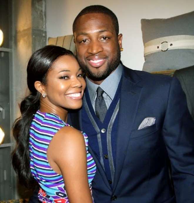 Happy couple, Gabrielle Union and Dwyane Wade.