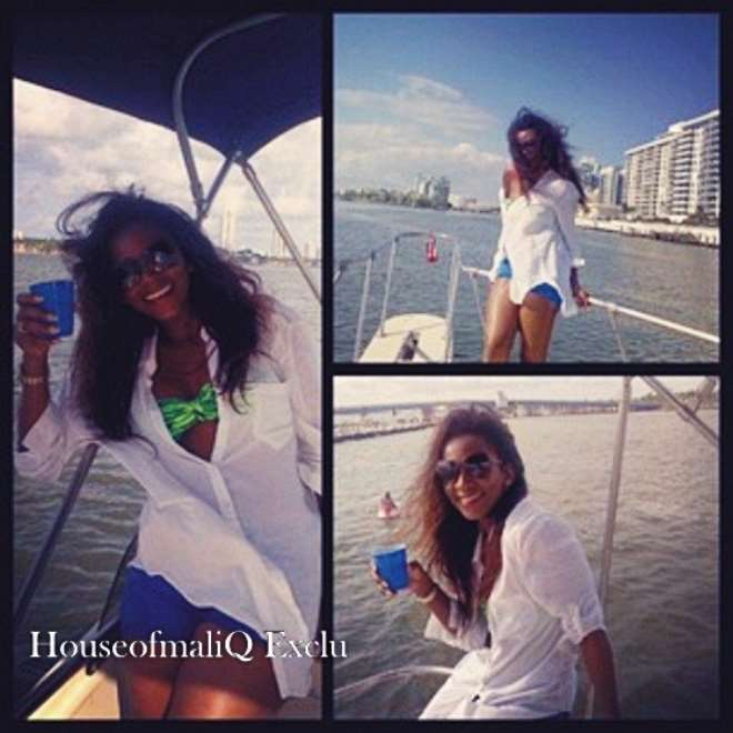Genevieve on a Miami boat cruise