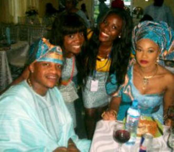 Goldie with Prezzo at a wedding in Lagos