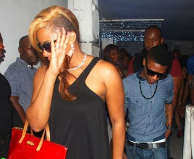 The two were spotted out again at an event,Lillian tend to cover her face while Wizkid was looking at the floor in order to escape the snapshot from been taken.