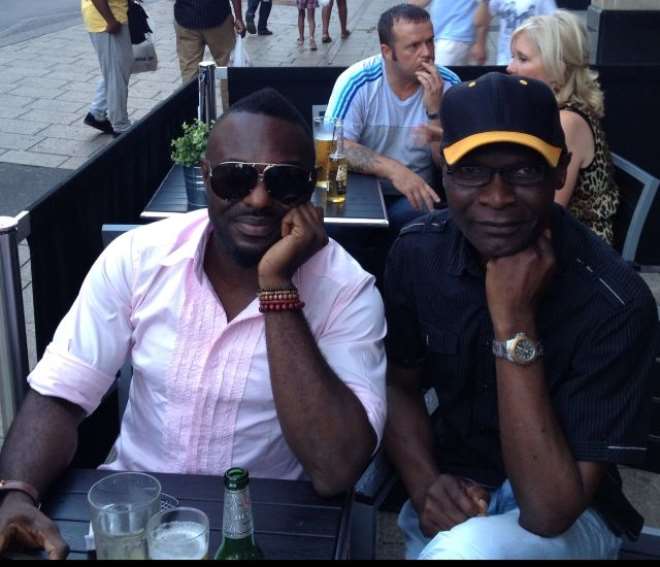 <b>Jim Iyke with his new Media Manager</b>