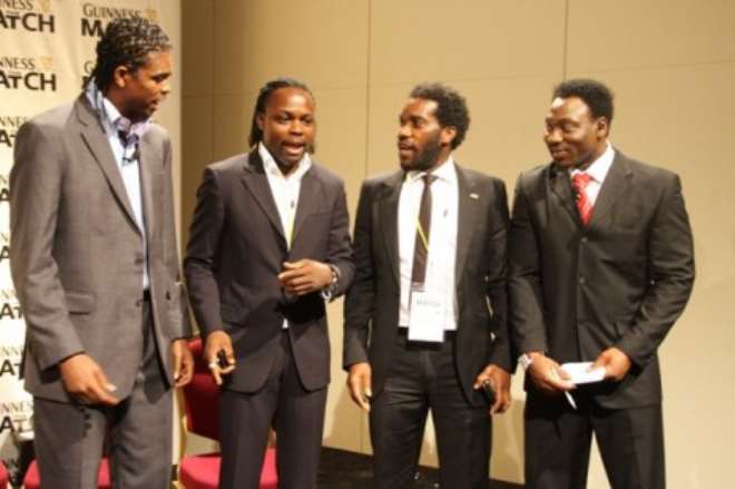 Kanu Nwankwo, Victor Ikpeba, Jay Jay Okocha, and Daniel Amokachi 
