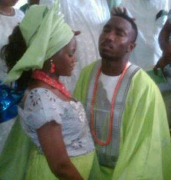 Timi Dakolo And Wife Busola On Their Wedding Day
