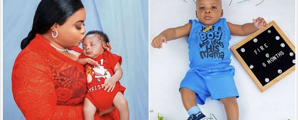 Dayo Amusa Elated As Son Turns 6 Months